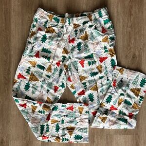 Festive Tree Print Pajama Pants